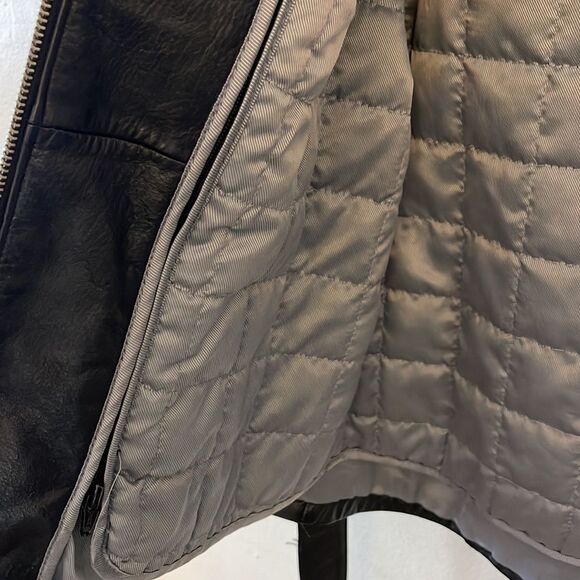 Vintage Wilson’s Leather Jacket Zip Up Black Genuine Leather Large unisex Y2K - Picture 12 of 15